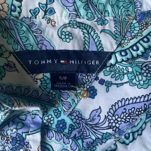 Tommy Hilfiger Teal and Navy Paisley Shirt